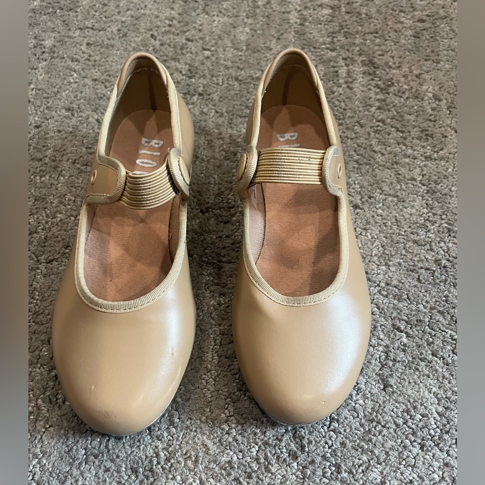 Little girls size 11W BLOCH Annie Tyette tan tap shoe - Picture 4 of 8
